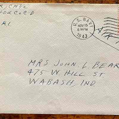 Letter - Robert Milner Bear to Mom, Mrs. John L. Bear (Postmarked Nov. 15, 1943 | 6:30PM)