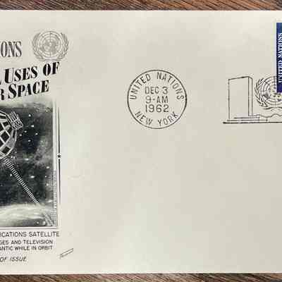 First Day Cover - United Nations Supports the Peaceful Uses of Outer Space (December 3, 1962)