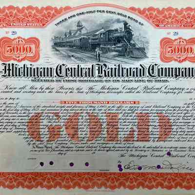 The Michigan Central Railroad Company - Stock Certificate