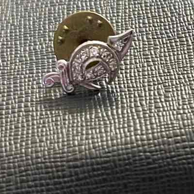 Masonic Sword Crescent Moon Lapel Pin