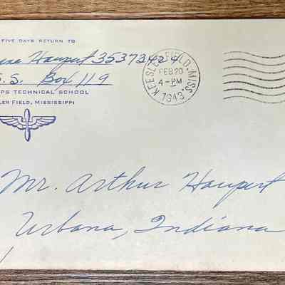 Letter - Pvt. Eugene Haupert to Arthur Haupert (Feb 19, 1943)