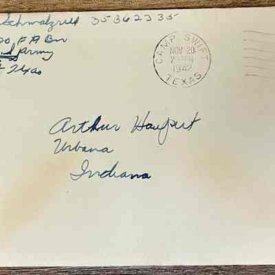 Letter - Pvt. John C. Schmalzried (35362335) to Arthur Haupert (Nov 20, 1942)