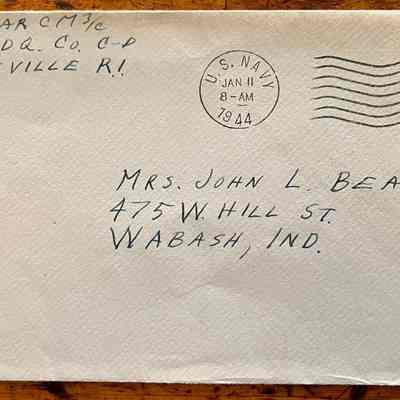 Letter - Robert Milner Bear to Mom, Mrs. John L. Bear (Jan. 11, 1944 8-AM)