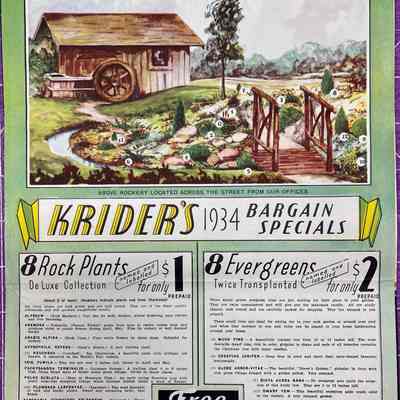 Krider's Bargain Specials (1934) Sales Brochure