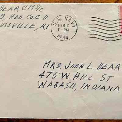 Letter - Robert Milner Bear to Mom, Mrs. John L. Bear (Postmarked Feb. 8, 1943 | 7-PM)