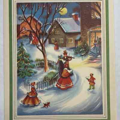 Merry Christmas and Happy New Year Card - (1951)