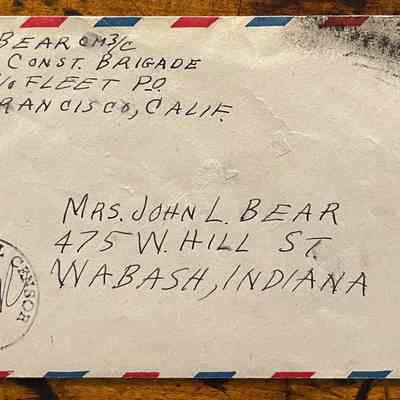 Letter - Robert Milner Bear to Mom, Mrs. John L. Bear (Unknown Postmark)