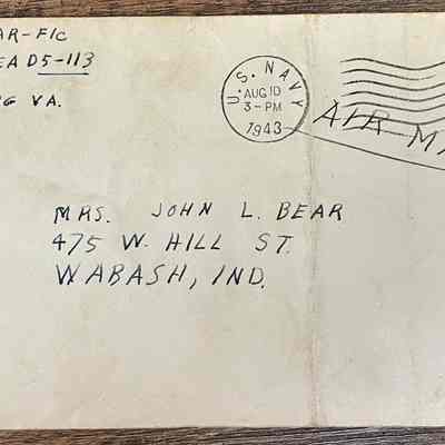 Letter - Robert Milner Bear to Mom, Mrs. John L. Bear (Postmarked Aug. 10, 1943 | 3:00PM)