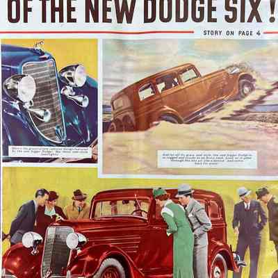 Last Minute Photo Flashes of the New Dodge Six.