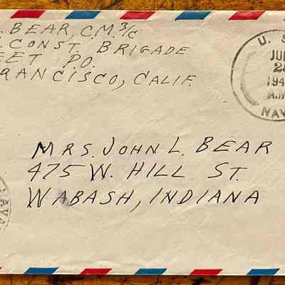 Letter - Robert Milner Bear to Mom, Mrs. John L. Bear (Postmarked Jul. 25, 1944)