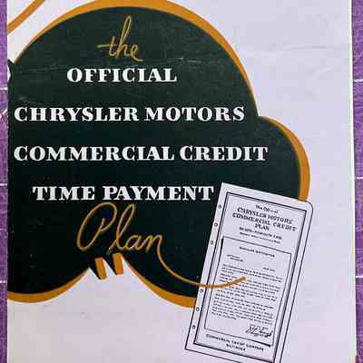 The Official Chrysler Motors Commercial Credit Time Payment Plan