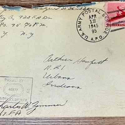 Letter - Pfc. John C, Schmalzried (35362335) to Arthur Haupert (Apr. 12, 1945)