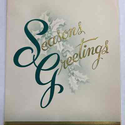 Merry Christmas and Happy New Year Card - (1951)