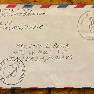 Letter - Robert Milner Bear to Mom, Mrs. John L. Bear (Postmarked May. 10, 1944)