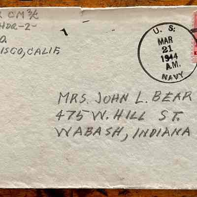 Letter - Robert Milner Bear to Mom, Mrs. John L. Bear (Postmarked Mar. 21, 1944)