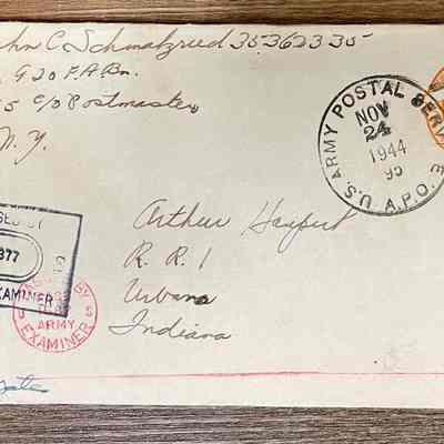 Letter - Pfc. John C, Schmalzried (35362335) to Arthur Haupert (Nov. 24, 1944)