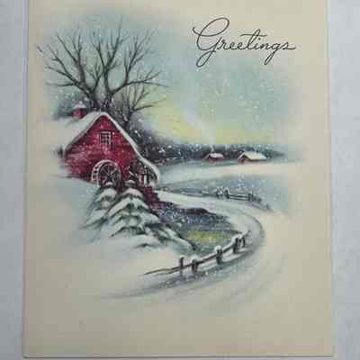Merry Christmas and Happy New Year Card - (1949)