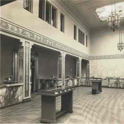 First National Bank interior, 112 Watson. Undated