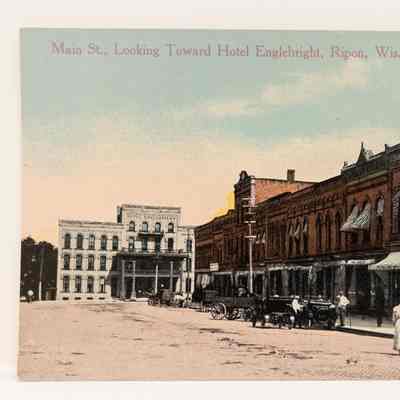 Watson 100 east Looking North to Hotel Englebright - early 1900s