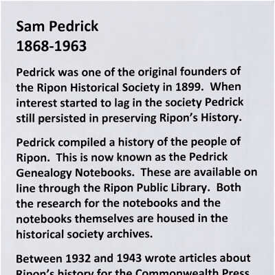 Exhibit label.