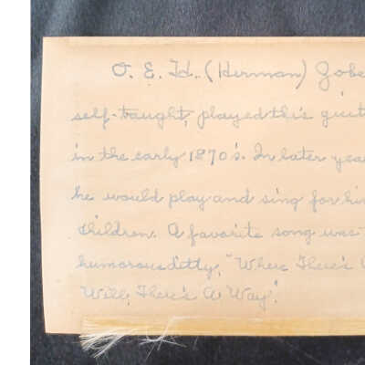 Handwritten Note (No longer taped to guitar)