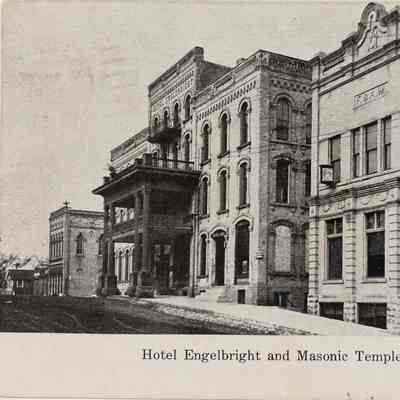 Postcard Hotel Engelbright and Masonic Temple c.1911