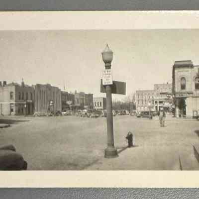The Square c.1940 with Lamp Post