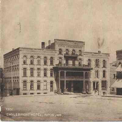 Postcard of Hotel Englebright at north end of Square on Jackson. c. 1910