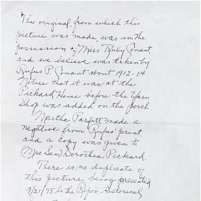 Letter written by Dorothy Conant.