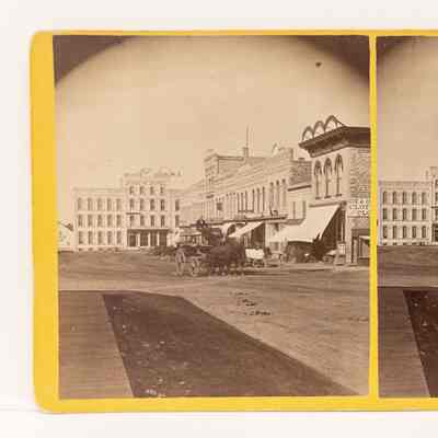 Stereograph Public Square east - Early 1870s