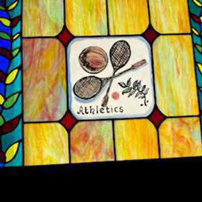 Stained and painted glass windows in DeForest Chapel