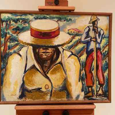 Man in boater hat