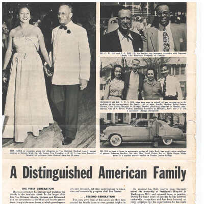 Article featuring the Ish Family- late 1940s