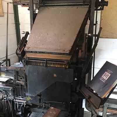 Linotype printing press