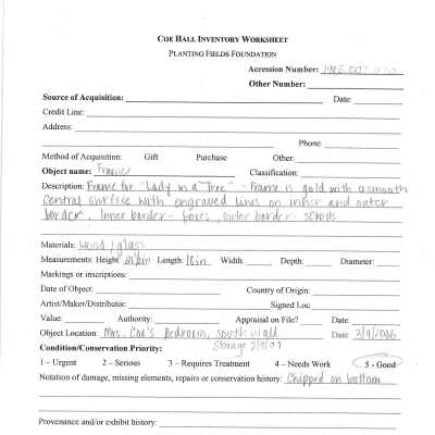 previous inventory worksheet