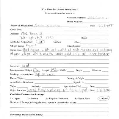 previous inventory worksheet