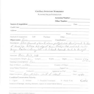 previous inventory worksheet
