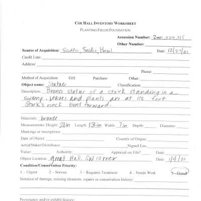 previous inventory worksheet