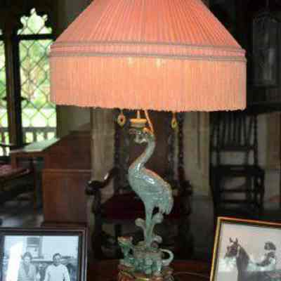 Chinese Carved Crane Lamp Shade