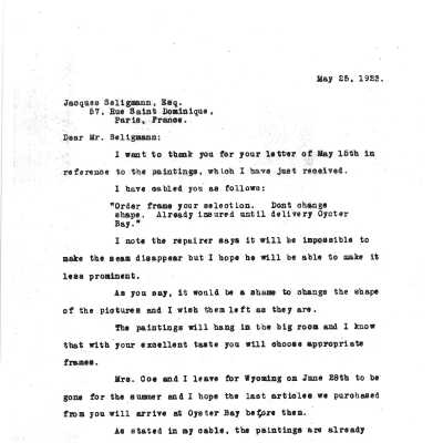 letters between Coe