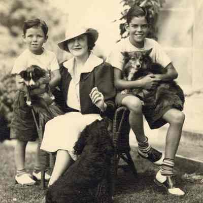 Coe_Caroline_015: Portrait of Caroline Coe with Michael D. Coe and William Robertson Coe II