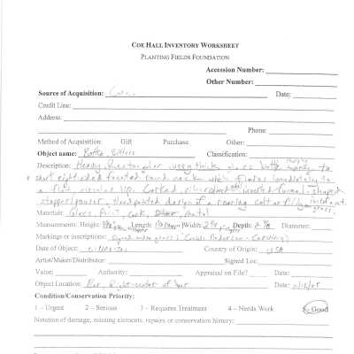 previous inventory worksheet
