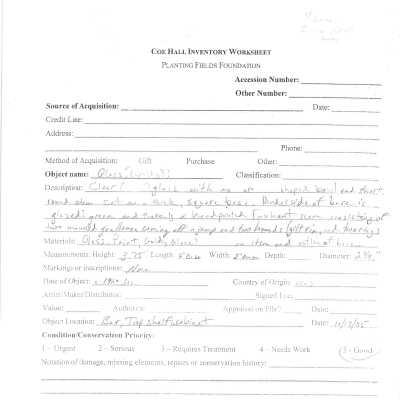 previous inventory worksheet