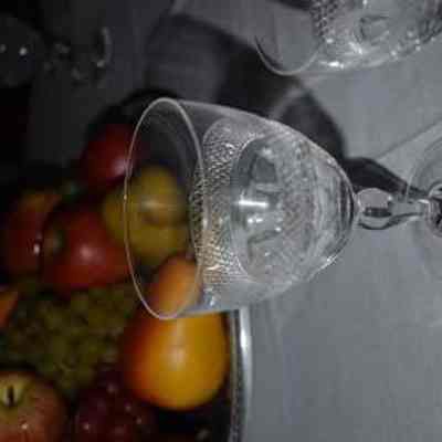 Large glass set of 8 matching