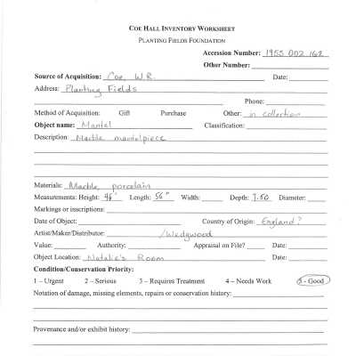 previous inventory worksheet