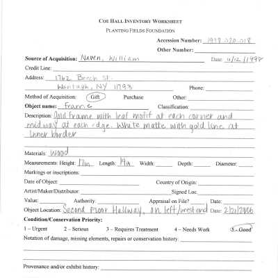 previous inventory worksheet