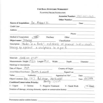 previous inventory worksheet