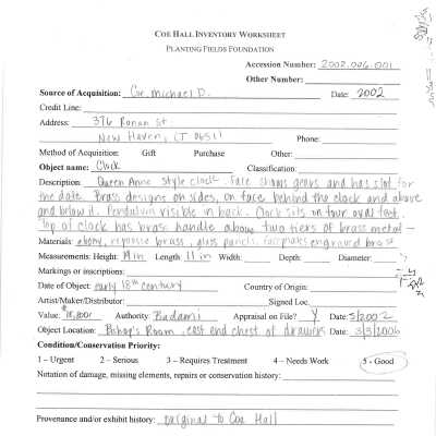 previous inventory worksheet