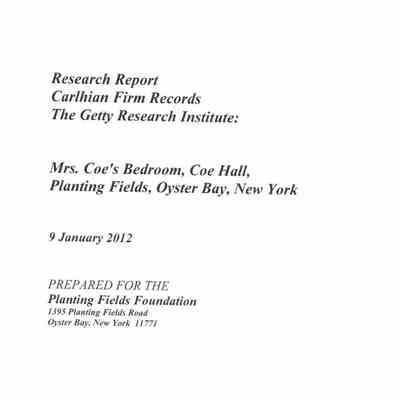 2012 Getty Research Institute Report