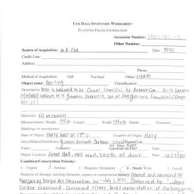 previous inventory worksheet